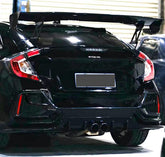 Honda Civic Type-R FK8 2017 2018 2019 2020 2021 & Civic 10th Gen FK7 2017 2018 2019 2020 2021 with Aftermarket Parts - JS Style Rear GT Spoiler Carbon Fiber / FRP from EPR USA